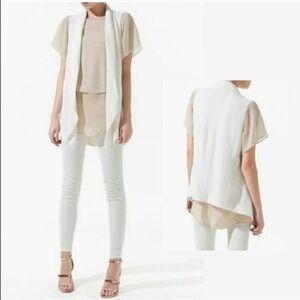 Zara Long Open Cardigan Vest